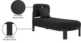 Maybourne Black Boucle Fabric Chaise/Bench 22016Black Meridian Furniture