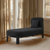 Maybourne Black Boucle Fabric Chaise/Bench 22016Black Meridian Furniture