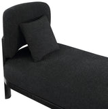 Maybourne Black Boucle Fabric Chaise/Bench 22016Black Meridian Furniture