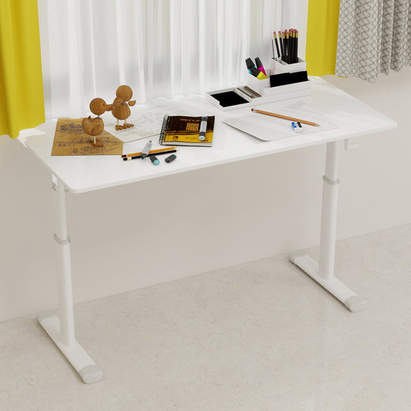 English Elm Adjustable Study Desk For Home & Office – Ergonomic Height-Adjustable Design, Compact & Stylish Workspace W1935P338371