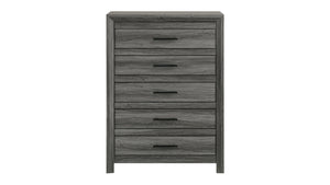 English Elm Denver Modern 5-Drawer Chest In Gray Wood - Sleek Storage Solution For Stylish Bedrooms & Beyond G150108544