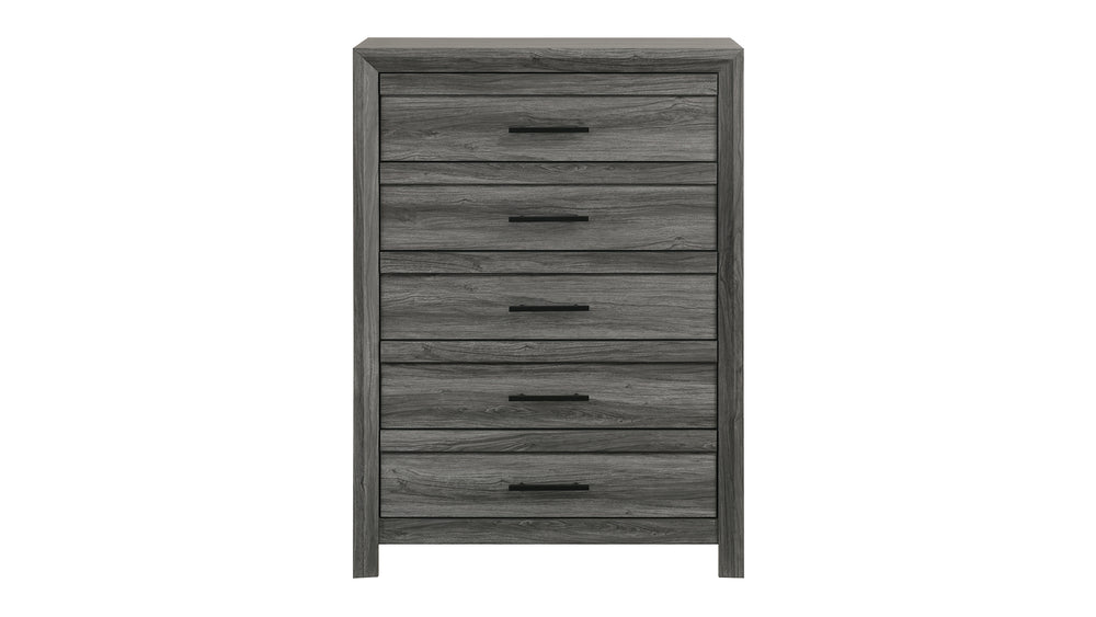 English Elm Denver 5-Drawer Chest In Gray - Modern Minimalist Design For Stylish Storage In Any Room B009P272310
