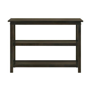 English Elm 2-shelf Deep Merlot Wood Entryway Console Table with Geometric X-Side Panels and Ample Open Shelving B016P370530