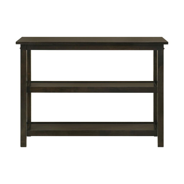 English Elm 2-shelf Deep Merlot Wood Entryway Console Table with Geometric X-Side Panels and Ample Open Shelving B016P370530