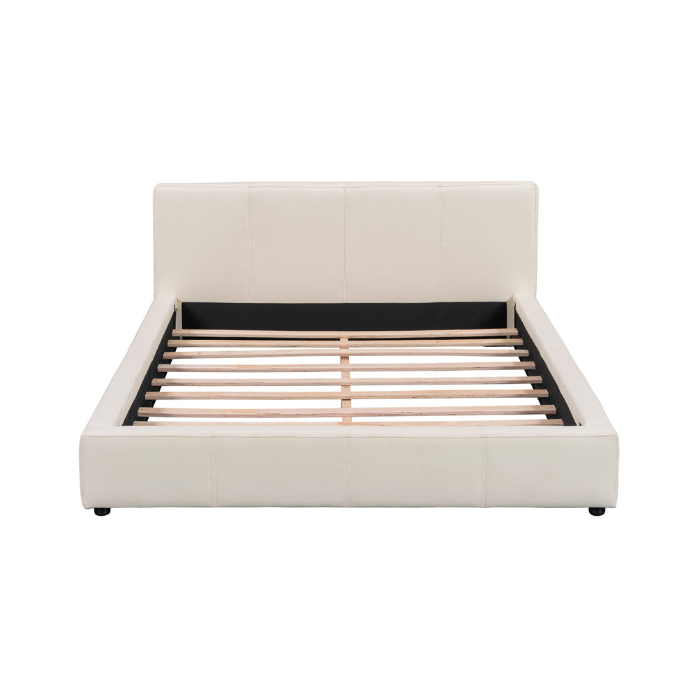 English Elm Christopher Knight Home® - [Stylish Beige Upholstered Bed] - Modern Comfort Meets Minimalist Design For Your Dream Bedroom Setup N769P241218K