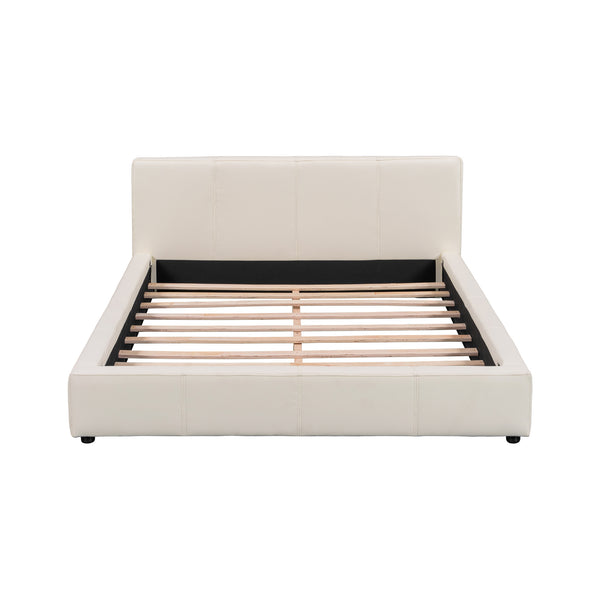 English Elm Christopher Knight Home® - [Stylish Beige Upholstered Bed] - Modern Comfort Meets Minimalist Design For Your Dream Bedroom Setup N769P241218K