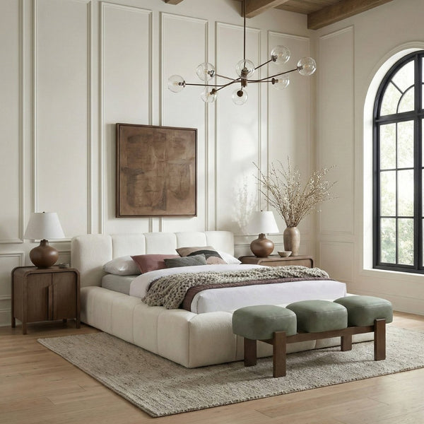 Meridian Furniture Woodcrest Vegan Leather Upholstered Bench with Wood Frame for Bedroom or Entryway Green 22030Green