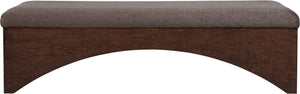 Meridian Furniture Lawson Plush Velour Fur Upholstered Accent Bench with Arch Base for Bedroom or Entryway Brown 22036 22036Brown