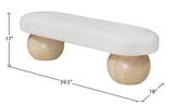 Bowie Cream Bench 22042Cream Meridian Furniture