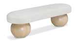 Bowie Cream Bench 22042Cream Meridian Furniture