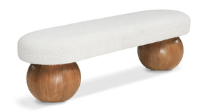 Bowie Cream Bench 22044Cream Meridian Furniture