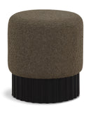 Veranda Olive Boucle Fabric Ottoman/Stool 22046Olive Meridian Furniture