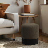 Veranda Olive Boucle Fabric Ottoman/Stool 22046Olive Meridian Furniture