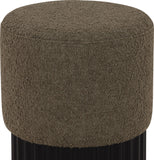 Veranda Olive Boucle Fabric Ottoman/Stool 22046Olive Meridian Furniture