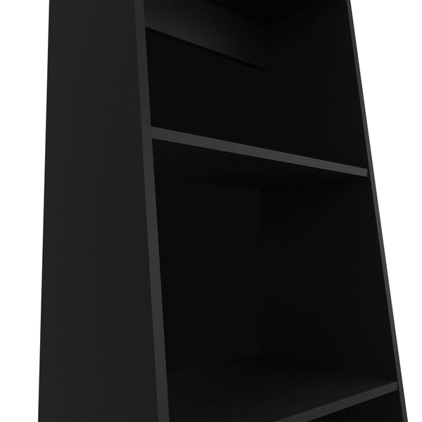 English Elm Anthem Three-Shelf Melamine Bookcase in Black — Spacious Open Shelves, Durable Modern Storage Unit B128P244988