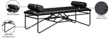 Gatsby Black Vegan Leather Bench 22052Black Meridian Furniture