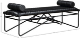 Gatsby Black Vegan Leather Bench 22052Black Meridian Furniture