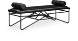 Gatsby Black Vegan Leather Bench 22052Black Meridian Furniture