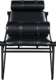 Gatsby Black Vegan Leather Bench 22052Black Meridian Furniture