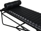 Gatsby Black Vegan Leather Bench 22052Black Meridian Furniture