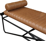 Gatsby Cognac Vegan Leather Bench 22052Cognac Meridian Furniture