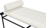 Gatsby Cream Vegan Leather Bench 22052Cream Meridian Furniture