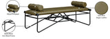 Gatsby Olive Vegan Leather Bench 22052Olive Meridian Furniture