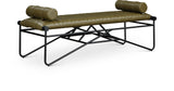 Gatsby Olive Vegan Leather Bench 22052Olive Meridian Furniture