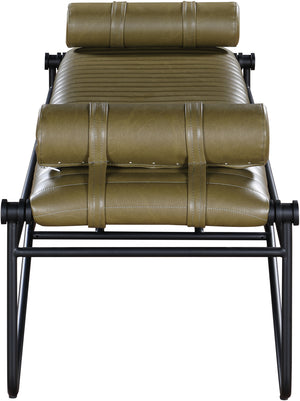 Gatsby Olive Vegan Leather Bench 22052Olive Meridian Furniture