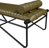 Gatsby Olive Vegan Leather Bench 22052Olive Meridian Furniture