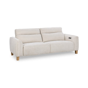 Classic Home Conway Reclining Sofa - Stylish Comfort, Soft Polyester Upholstery, Durable Ash Wood Frame Design Ivory 2205SF11