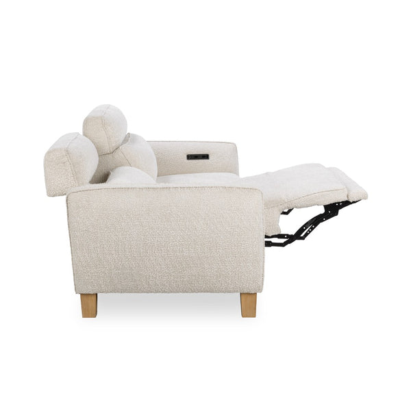 Classic Home Conway Reclining Sofa - Stylish Comfort, Soft Polyester Upholstery, Durable Ash Wood Frame Design Ivory 2205SF11