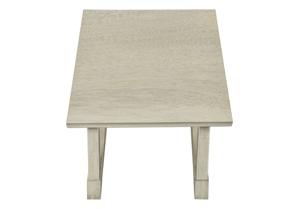 English Elm Accent 2-Tier Narrow End Table with Drawer and Shelf, Transitional Veneer Top, Solid Wood Legs for Compact Spaces White 27 L x 25 W x 9 H B2710P219492
