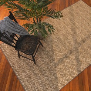 Capel Rugs Anton Natural Sisal Area Rug - Eco-friendly, Tightly Woven Design Perfect For Every Room In Your Home Sand Black, Ivory 100% Natural Sisal 2208ns02061200370