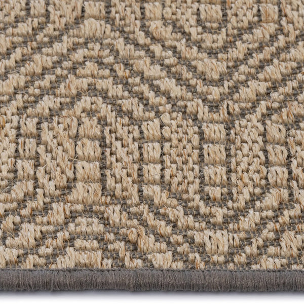 Capel Rugs Anton Natural Sisal Area Rug - Eco-friendly, Tightly Woven Design Perfect For Every Room In Your Home Sand Black, Ivory 100% Natural Sisal 2208ns02061200370