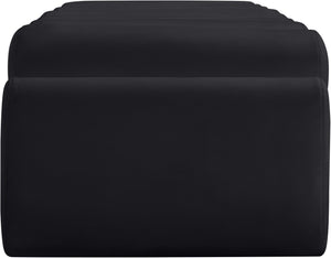 Meridian Furniture Rumble Vegan Leather Upholstered Bench with Bolster Pillows for Bedroom or Entryway Black 72 inches 22084Black