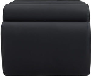 Meridian Furniture Rumble Vegan Leather Upholstered Bench with Bolster Pillows for Bedroom or Entryway Black 32 inches 22085Black