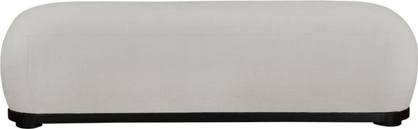 Meridian Furniture Calum Mid-century Chenille Upholstered Bench with Tapered Wood Legs for Bedroom Entryway Grey Style 2 22088Grey