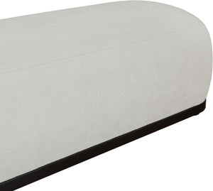 Meridian Furniture Calum Mid-century Chenille Upholstered Bench with Tapered Wood Legs for Bedroom Entryway Grey Style 2 22088Grey