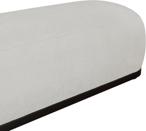 Meridian Furniture Calum Mid-century Chenille Upholstered Bench with Tapered Wood Legs for Bedroom Entryway Grey Style 2 22088Grey