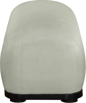 Meridian Furniture Calum Mid-century Chenille Upholstered Bench with Tapered Wood Legs for Bedroom Entryway Mint Style 2 22088Mint