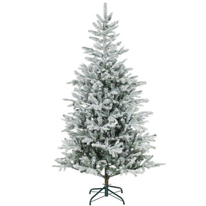 English Elm 6 Ft Frosted Spruce Artificial Christmas Tree with 1207 Snow Dusted Realistic Branches T3971P390218