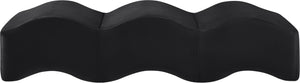 Meridian Furniture Wave Sculptural Curved Velvet Upholstered Bench for Bedroom Entryway or Living Room Accent Black 22092Black