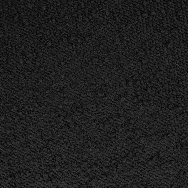 Meridian Furniture Apollo Art Deco Boucle Upholstered Bench with Geometric Sculptural Seat for Bedroom 22093Black