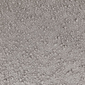 Meridian Furniture Apollo Boucle Upholstered Bench with Art Deco Circular Detailing for Bedroom or Living Room 22093Taupe