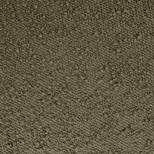 Meridian Furniture Apollo Art Deco Boucle Upholstered Bench with Sculptural Circular Cushion Detail 22095Olive