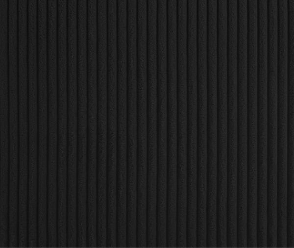 Meridian Furniture Willow Upholstered Bench with Iron Frame for Bedroom Entryway or Living Room Accent Seating Microsuede Corduroy Fabric Black 22097Black