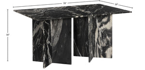 Verona Black Dining Table 220Black-DT78 Meridian Furniture