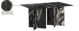 Verona Black Dining Table 220Black-DT78 Meridian Furniture