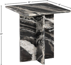 Verona Black End Table 220Black-ET Meridian Furniture